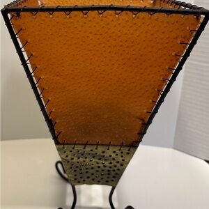 Upside Down Pyramid Pig Leather Light Shade Tea Light/Votive Unique Man Gift